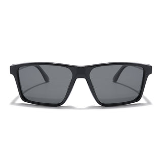 Eyejack Rectangle Sunglasses for Men & Women (Black Lens | Grey Frame - 17003PCL749)