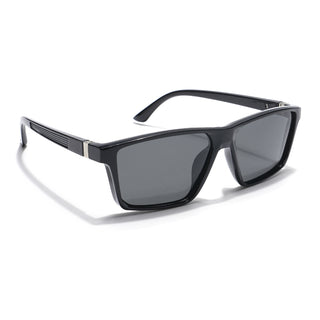 Eyejack Rectangle Sunglasses for Men & Women (Black Lens | Grey Frame - 17003PCL749)