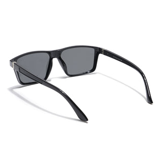 Eyejack Rectangle Sunglasses for Men & Women (Black Lens | Grey Frame - 17003PCL749)