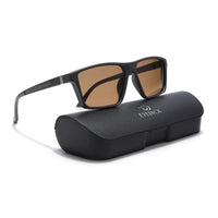 Eyejack Rectangle Polarized Sunglasses for Men & Women (Brown Lens | Brown Frame - 17003PCL751)