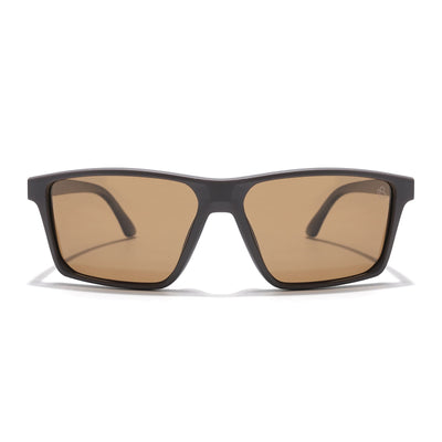 Eyejack Rectangle Polarized Sunglasses for Men & Women (Brown Lens | Brown Frame - 17003PCL751)