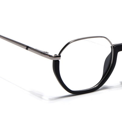 Eyejack Skyline Silver & Black Round Eyeglasses for Men & Women (170201FCL1978-C2)