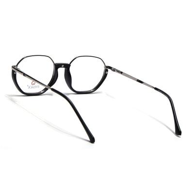 Eyejack Skyline Silver & Black Round Eyeglasses for Men & Women (170201FCL1978-C2)