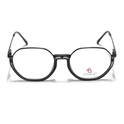 Eyejack Skyline Grey Round Eyeglasses for Men & Women (170201FCL1979-C3)