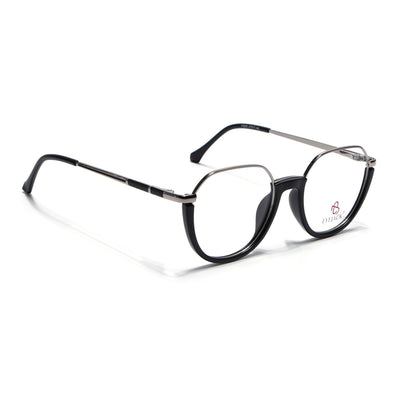 Eyejack Skyline Silver & Black Round Eyeglasses for Men & Women (170202FCL1988-C2)