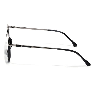 Eyejack Skyline Silver & Black Round Eyeglasses for Men & Women (170202FCL1988-C2)
