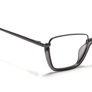 Eyejack Skyline Grey Square Eyeglasses for Men & Women (170203FCL1998-C3)