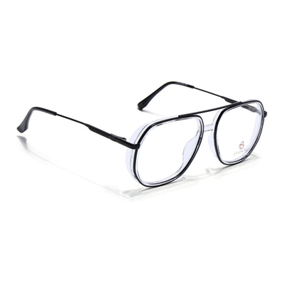 Eyejack Skyline Black & Transparent Wayfarer Eyeglasses for Men & Women (170204FCL2006-C2)