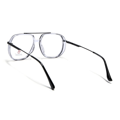 Eyejack Skyline Black & Transparent Wayfarer Eyeglasses for Men & Women (170204FCL2006-C2)