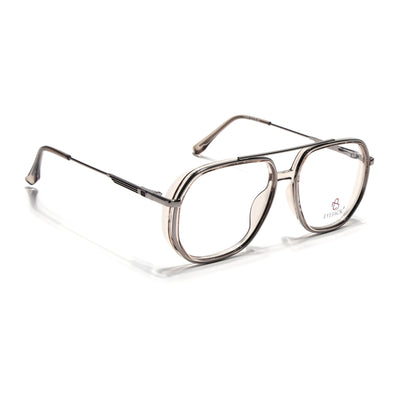 Eyejack Skyline Silver & Transparent Wayfarer Eyeglasses for Men & Women (170204FCL2011-C7)