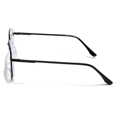 Eyejack Skyline Black & Transparent Wayfarer Eyeglasses for Men & Women (170206FCL2019-C1)