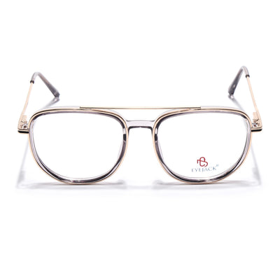 Eyejack Skyline Golden & Grey Wayfarer Eyeglasses for Men & Women (170208FCL2037-C6)