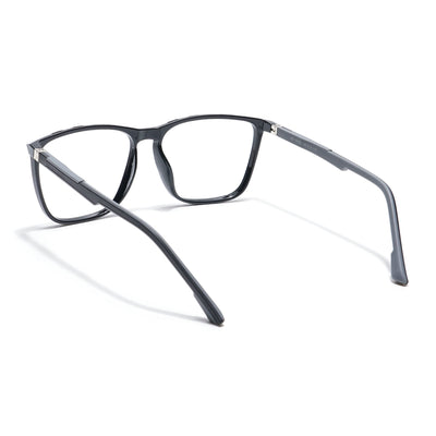 Eyejack Photochromic Shine Black Square Eyeglasses for Men & Women (18002CL587-C1)