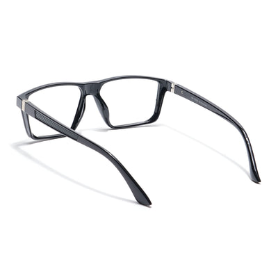 Eyejack Photochromic Shine Black Rectangle Eyeglasses for Men & Women (18003CL589-C1)