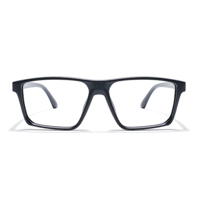 Eyejack Photochromic Matt Black Rectangle Eyeglasses for Men & Women (18003CL590-C2)