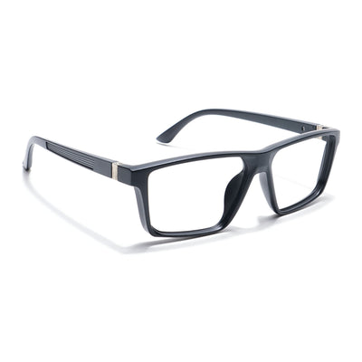 Eyejack Photochromic Matt Black Rectangle Eyeglasses for Men & Women (18003CL590-C2)
