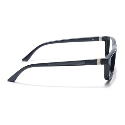 Eyejack Photochromic Matt Black Rectangle Eyeglasses for Men & Women (18003CL590-C2)