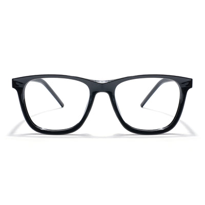 Eyejack Photochromic Shine Black Square Eyeglasses for Men & Women (18004CL591-C1)