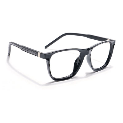 Eyejack Photochromic Shine Black Square Eyeglasses for Men & Women (18004CL591-C1)