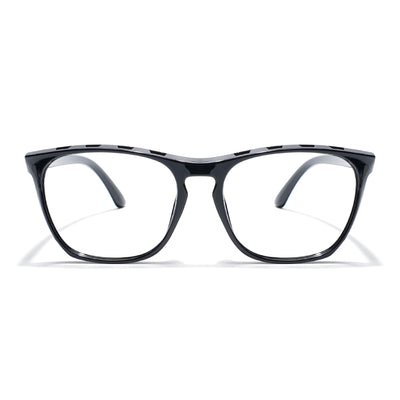 Eyejack Photochromic Shine Black Square Eyeglasses for Men & Women (18011CL593-C1)