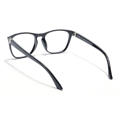 Eyejack Photochromic Shine Black Square Eyeglasses for Men & Women (18011CL593-C1)