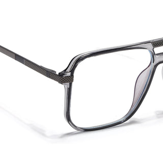 EyeJack Titex Shine Grey Wayfarer Eyeglasses for Men & Women (18901CL253-C5)