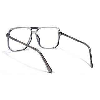 EyeJack Titex Shine Grey Wayfarer Eyeglasses for Men & Women (18901CL253-C5)