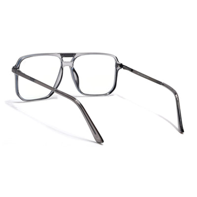EyeJack Titex Shine Grey Wayfarer Eyeglasses for Men & Women (18901CL253-C5)