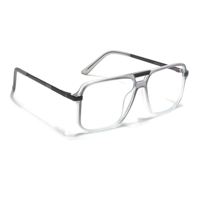 EyeJack Titex Matt Grey Wayfarer Eyeglasses for Men & Women (18901CL254-C6)