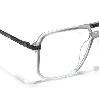 EyeJack Titex Matt Grey Wayfarer Eyeglasses for Men & Women (18901CL254-C6)