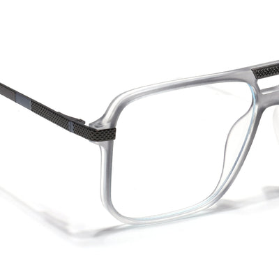 EyeJack Titex Matt Grey Wayfarer Eyeglasses for Men & Women (18901CL254-C6)