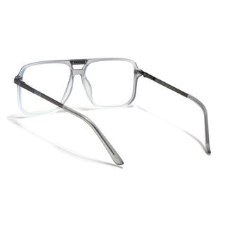 EyeJack Titex Matt Grey Wayfarer Eyeglasses for Men & Women (18901CL254-C6)