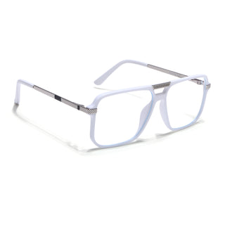 EyeJack Titex White Wayfarer Eyeglasses for Men & Women (18901CL256-C8)