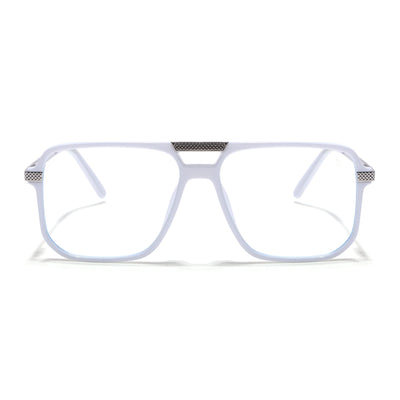 EyeJack Titex White Wayfarer Eyeglasses for Men & Women (18901CL256-C8)