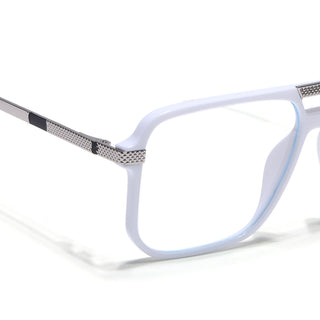 EyeJack Titex White Wayfarer Eyeglasses for Men & Women (18901CL256-C8)