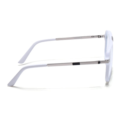 EyeJack Titex White Wayfarer Eyeglasses for Men & Women (18901CL256-C8)
