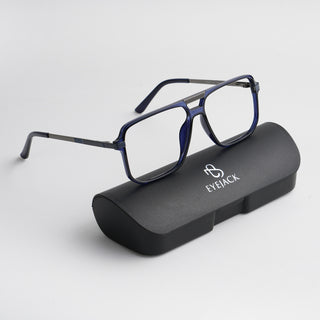 EyeJack Titex Blue Wayfarer Eyeglasses for Men & Women (18901CL258-C10)