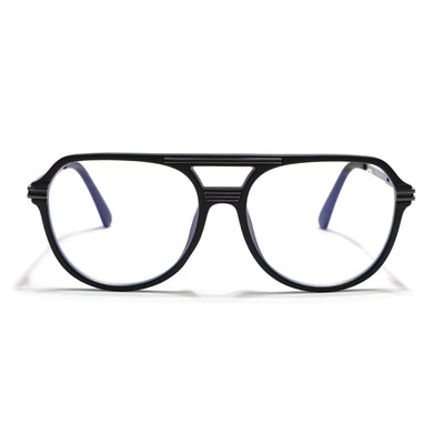 EyeJack Titex Matt Black & Grey Wayfarer Eyeglasses for Men & Women (18902CL263-C4)