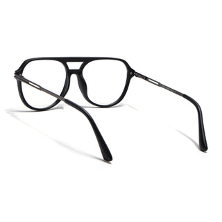 EyeJack Titex Matt Black & Grey Wayfarer Eyeglasses for Men & Women (18902CL263-C4)