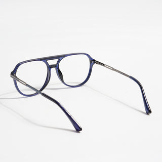 EyeJack Titex Blue Wayfarer Eyeglasses for Men & Women (18902CL268-C9)