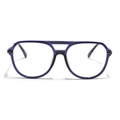EyeJack Titex Blue Wayfarer Eyeglasses for Men & Women (18902CL268-C9)