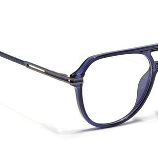 EyeJack Titex Blue Wayfarer Eyeglasses for Men & Women (18902CL268-C9)