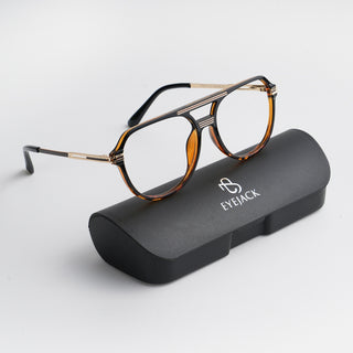 EyeJack Titex Demi Brown Wayfarer Eyeglasses for Men & Women (18902CL269-C10)