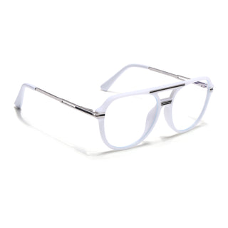EyeJack Titex White Wayfarer Eyeglasses for Men & Women (18902CL347-C11)
