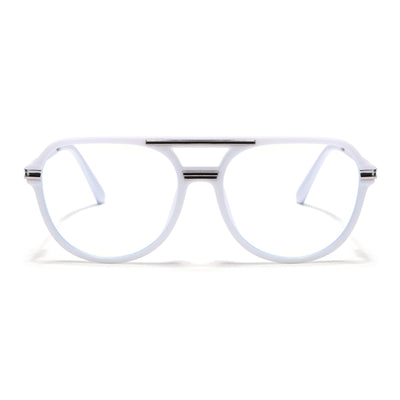 EyeJack Titex White Wayfarer Eyeglasses for Men & Women (18902CL347-C11)