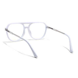 EyeJack Titex White Wayfarer Eyeglasses for Men & Women (18902CL347-C11)