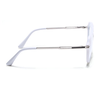 EyeJack Titex White Wayfarer Eyeglasses for Men & Women (18902CL347-C11)