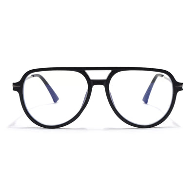 EyeJack Titex Matt Black & Grey Wayfarer Eyeglasses for Men & Women (18903CL351-C4)