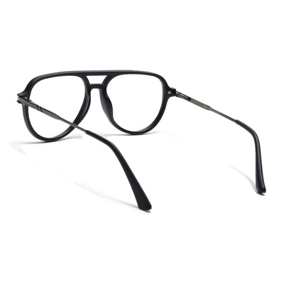 EyeJack Titex Matt Black & Grey Wayfarer Eyeglasses for Men & Women (18903CL351-C4)