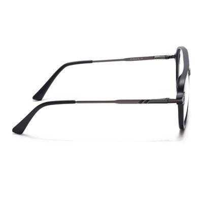 EyeJack Titex Matt Black & Grey Wayfarer Eyeglasses for Men & Women (18903CL351-C4)